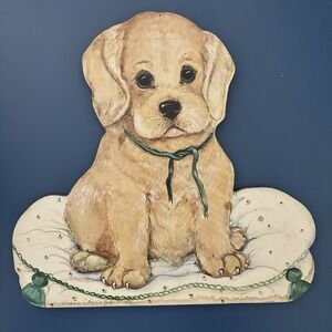 Vintage Dummy Board Labrador Puppy Dog Stupell Cutout 80s Home Decor Grannycore
